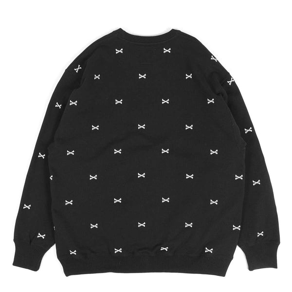 WTAPS CROSSBONES CREWNECK BLACK - 222ATDT-CSM25
