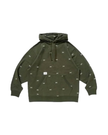 WTAPS CROSSBONES HOODIE OLIVE DRAB - 222ATDT-CSM26