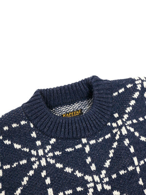 KAPITAL - 5G WOOL DOJO SASHIKO  SWEATER K2210KN059