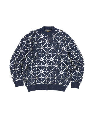 KAPITAL - 5G WOOL DOJO SASHIKO  SWEATER K2210KN059