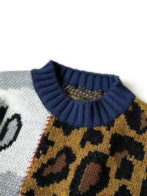 KAPITAL - 5G WOOL KUROGANE MISHIN PATCHWORK CREW SWEATER