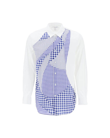CDG SHIRT - MENS WOVEN PATCHWORK SHIRT  FK-B007-S23