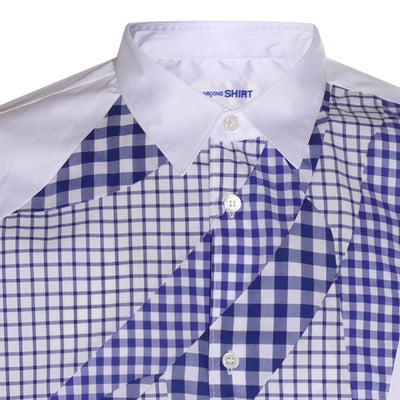 CDG SHIRT - MENS WOVEN PATCHWORK SHIRT  FK-B007-S23