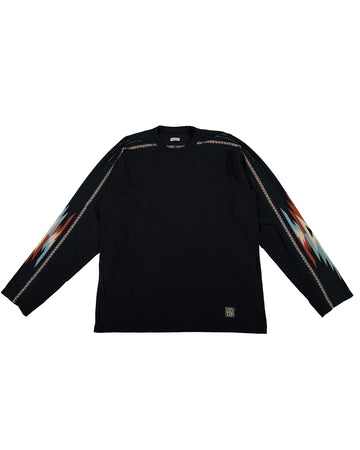 KAPITAL- ORTEGA JERSEY FOOTBALL LONG SLEEVE T BLACK-K2303LC070