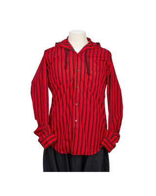CDG SHIRT - STRIPES / RED