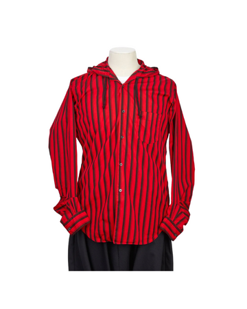 CDG SHIRT - STRIPES / RED