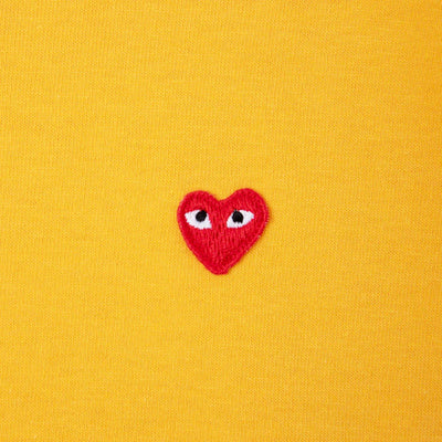 CDG PLAY - BI COLOUR T SHIRT MAN - YELLOW GREY