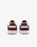 NIKE - DUNK LOW RETRO PLAID - WHITE / BLACK /UNIVERSITY RED DV0827 100