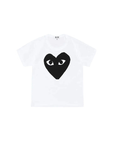 CDG PLAY - KIDS BLACK BIG HEART  - AZ-T583-051