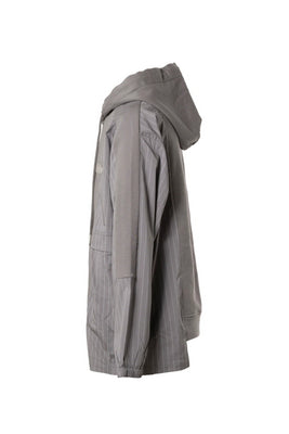 FENG CHEN WANG - PANELLED ZIP-UP HOODIE / GRY