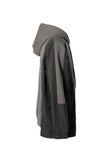 FENG CHEN WANG - PANELLED ZIP-UP HOODIE / GRY
